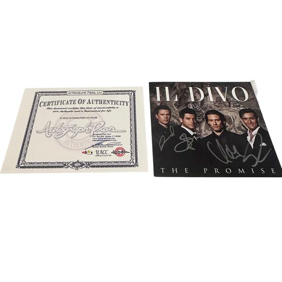 Il Divo Signed / Autographed CD Cover The Promise With COA - Picture 3 of 3